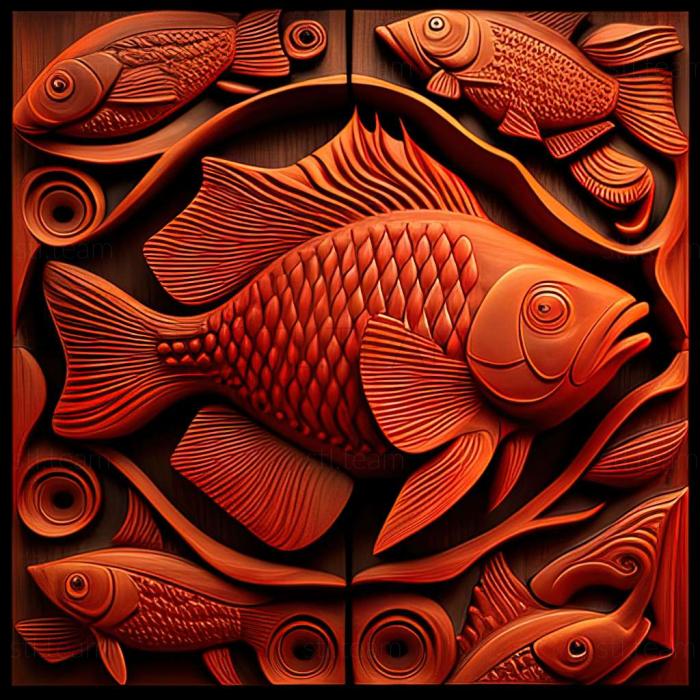 3D модель Вишневая рыба пунтиус (STL)